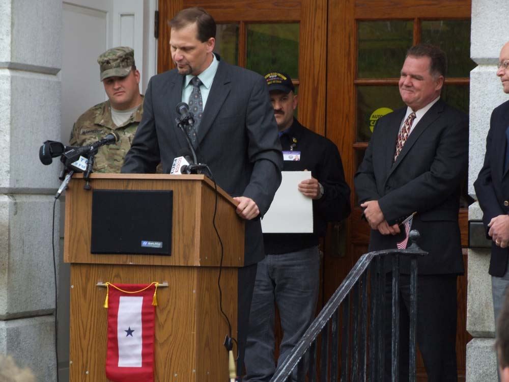 State Senator Robert L. Hedlund speaking 3